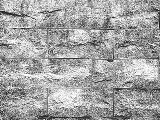 Obraz premium Distress old brick wall texture. Black and white grunge background.