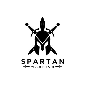 Spartan Helmet Warrior Logo Design Vector Stock Vector (Royalty Free)  2365255579