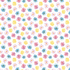 Flower back ground illustration painted by watercolor