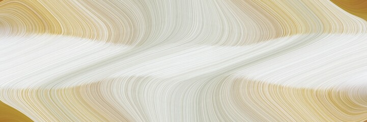 flowing horizontal banner with light gray, peru and tan colors. fluid curved flowing waves and curves