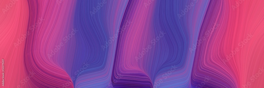 Poster surreal header design with antique fuchsia, moderate pink and dark slate blue colors. fluid curved f