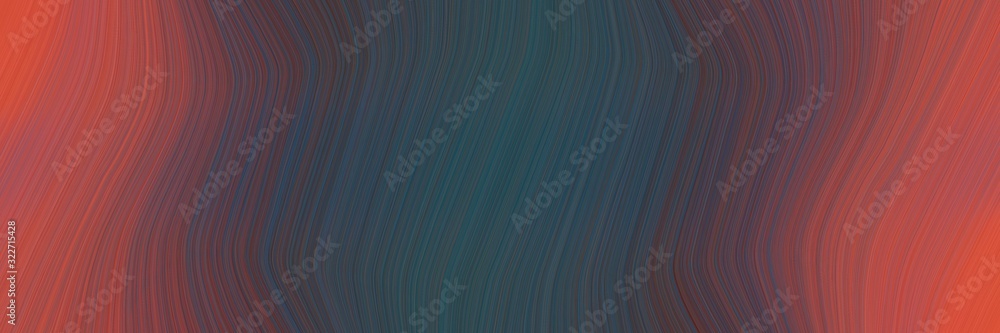 Aufkleber dynamic horizontal header with dark slate gray, moderate red and dark moderate pink colors. fluid curved lines with dynamic flowing waves and curves