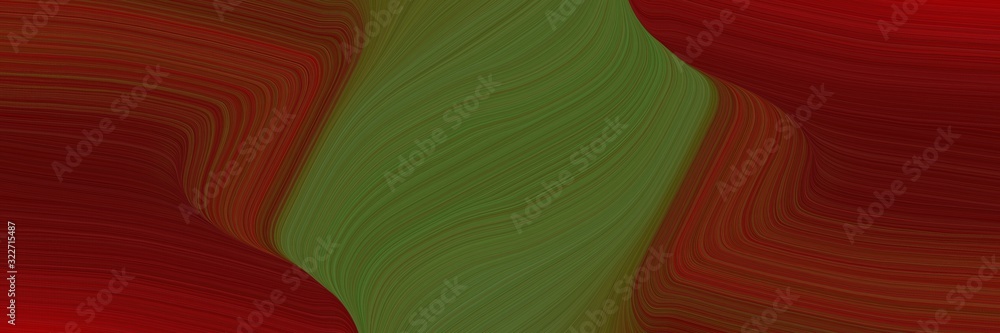 Poster dynamic horizontal header with dark red, dark olive green and maroon colors. fluid curved flowing wa