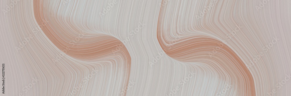 Poster decorative banner with ash gray, rosy brown and light gray colors. fluid curved lines with dynamic flowing waves and curves