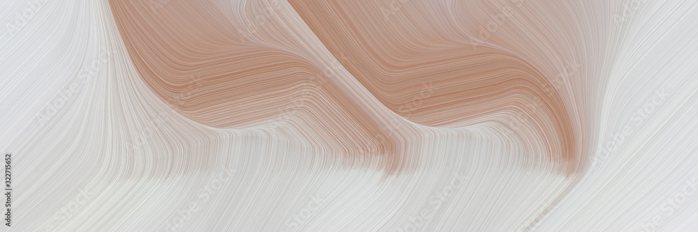 Poster colorful header design with light gray, rosy brown and silver colors. fluid curved lines with dynamic flowing waves and curves