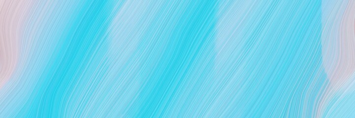 Obraz premium modern header design with sky blue, light gray and medium turquoise colors. fluid curved flowing waves and curves