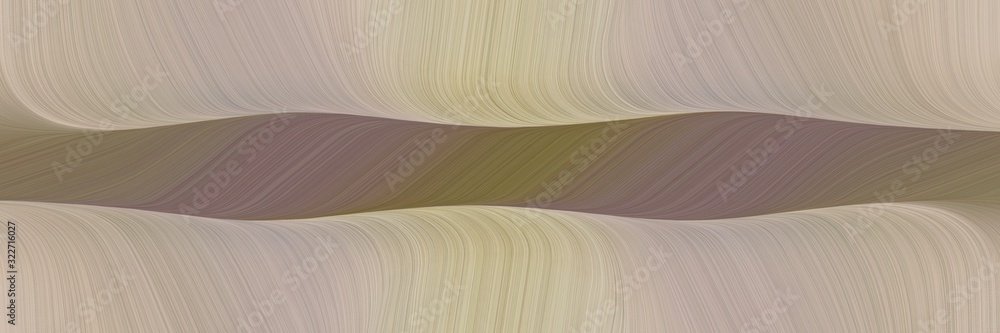 Poster colorful designed horizontal header with dark gray, pastel brown and gray gray colors. fluid curved lines with dynamic flowing waves and curves