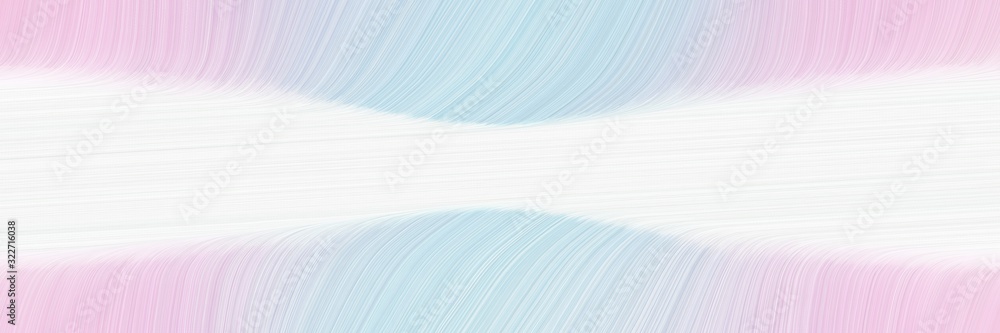 Poster dynamic horizontal banner with white smoke, light gray and light blue colors. fluid curved lines wit