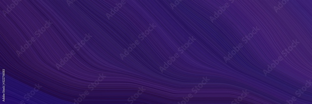 Poster moving header design with very dark violet, very dark blue and dark slate blue colors. fluid curved lines with dynamic flowing waves and curves
