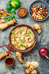 Creamy Jerusalem artichoke soup