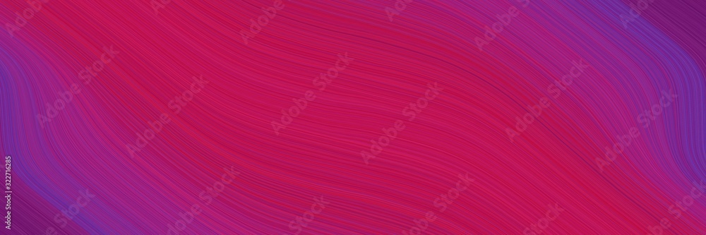 Poster surreal designed horizontal banner with medium violet red, crimson and dark magenta colors. fluid cu
