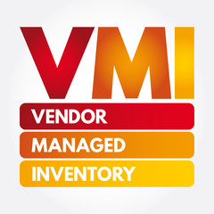 VMI - Vendor Managed Inventory acronym, business concept background