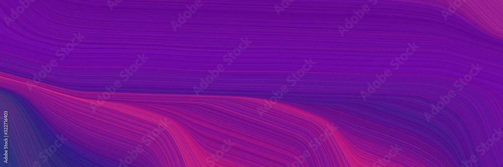 Poster modern designed horizontal banner with purple, medium violet red and dark magenta colors. fluid curv