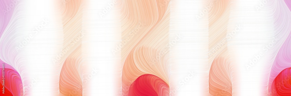 Poster modern horizontal header with misty rose, moderate red and linen colors. fluid curved lines with dynamic flowing waves and curves