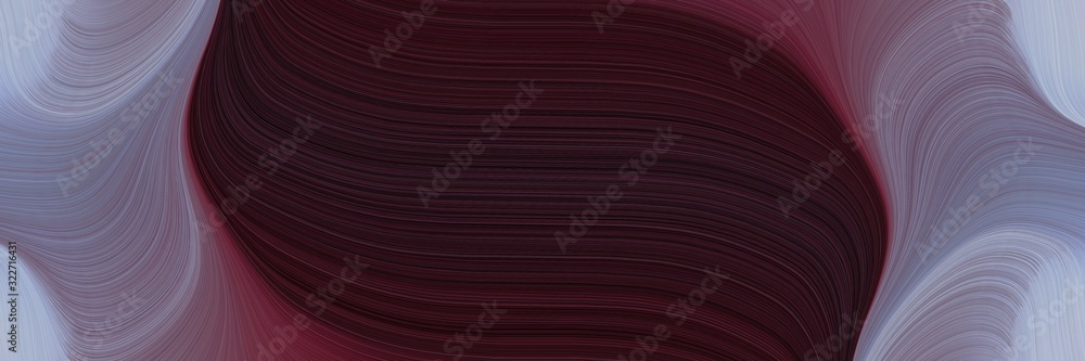 Poster moving banner with light slate gray, very dark pink and old lavender colors. fluid curved lines with