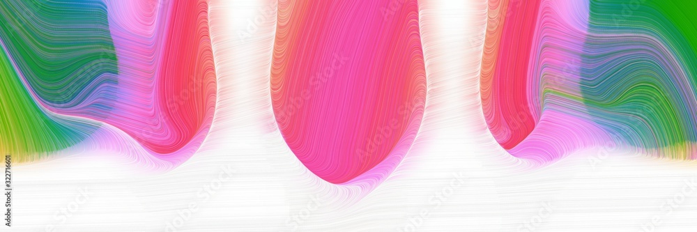 Poster surreal banner design with sea green, lavender and pale violet red colors. fluid curved lines with d