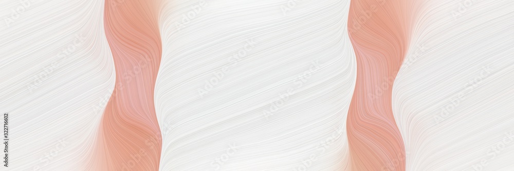 Poster modern horizontal header with linen, tan and baby pink colors. fluid curved lines with dynamic flowing waves and curves