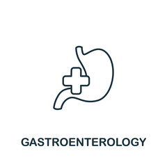 Gastroenterology icon from medical collection. Simple line element Gastroenterology symbol for templates, web design and infographics