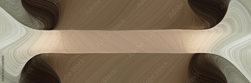 Poster surreal banner with pastel brown, pastel gray and very dark pink colors. fluid curved lines with dyn
