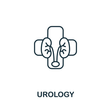 Urology icon from medical collection. Simple line element Urology symbol for templates, web design and infographics