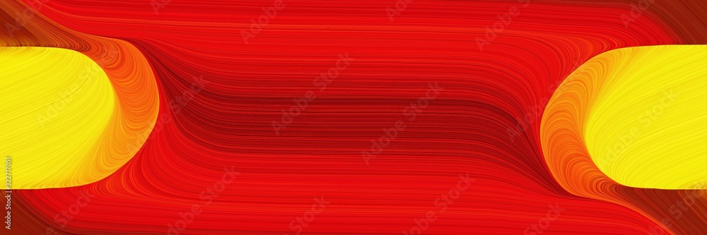 Poster moving banner design with gold, strong red and dark red colors. fluid curved lines with dynamic flowing waves and curves