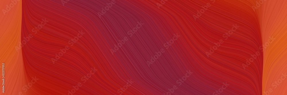 Poster flowing banner design with firebrick, coffee and dark pink colors. fluid curved lines with dynamic flowing waves and curves