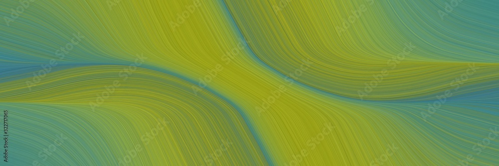 Poster modern banner with olive drab, blue chill and dim gray colors. fluid curved lines with dynamic flowi