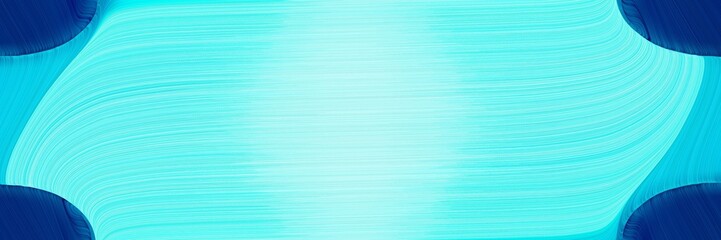 artistic header with aqua marine, midnight blue and bright turquoise colors. fluid curved lines with dynamic flowing waves and curves