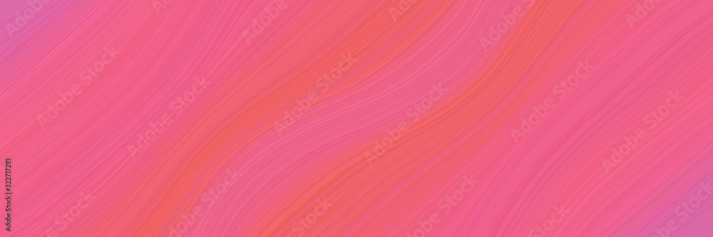 Poster flowing banner design with pale violet red, pastel red and tomato colors. fluid curved flowing waves