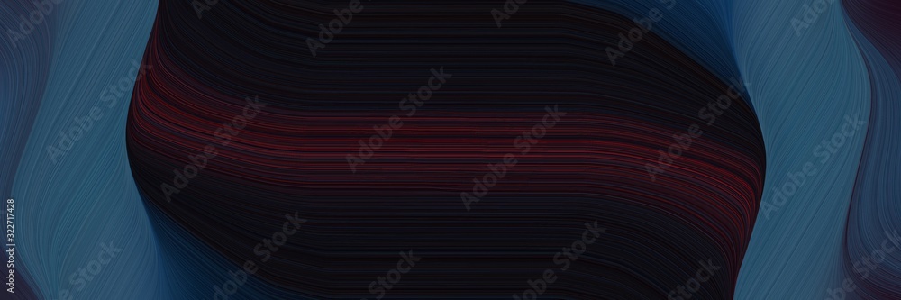 Poster surreal banner design with very dark pink, dark slate gray and dark red colors. fluid curved flowing