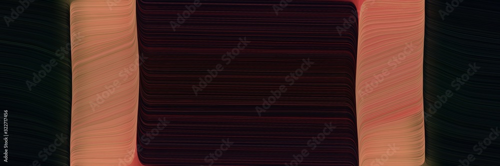 Poster flowing header design with indian red, black and old mauve colors. fluid curved flowing waves and curves
