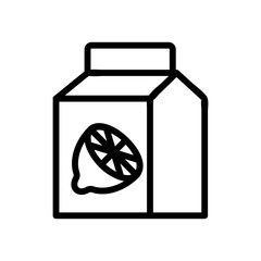 Lime juice icon vector. Thin line sign. Isolated contour symbol illustration