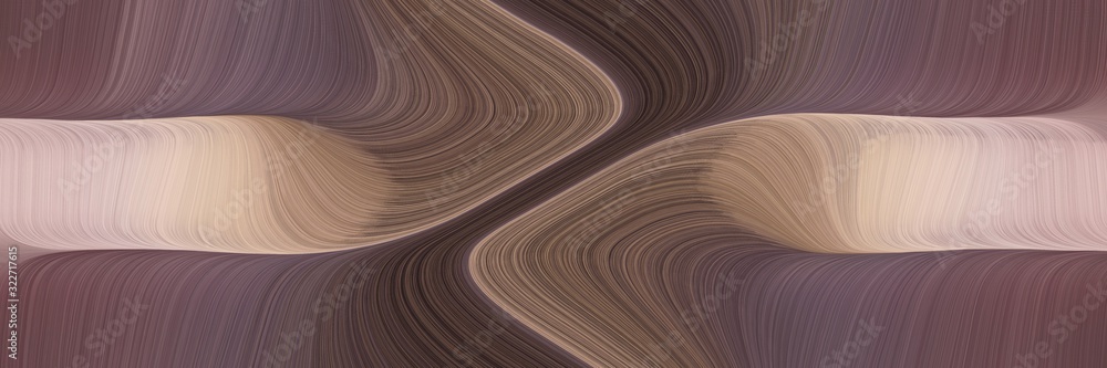 Aufkleber moving designed horizontal header with pastel brown, old mauve and silver colors. fluid curved lines with dynamic flowing waves and curves