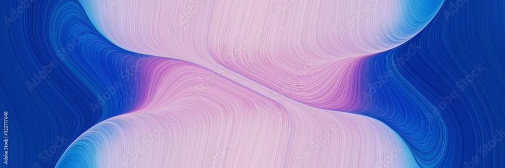 Poster dynamic header with strong blue, thistle and corn flower blue colors. fluid curved flowing waves and