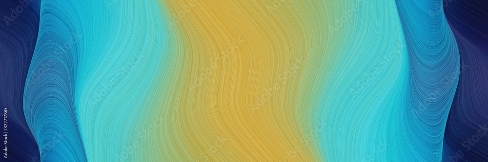 Poster dynamic header design with light sea green, midnight blue and medium turquoise colors. fluid curved 