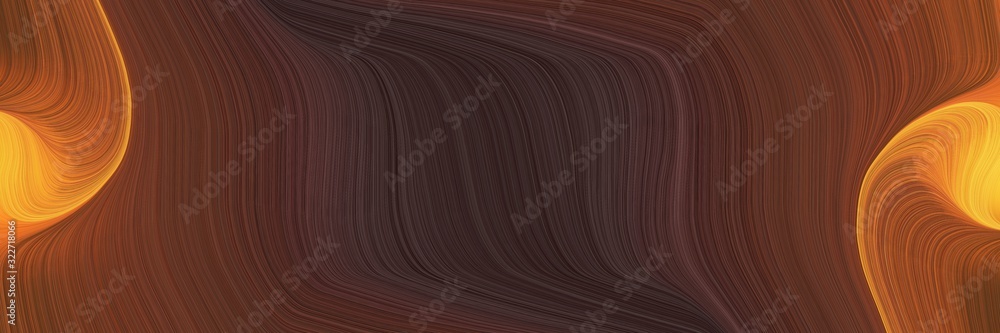 Poster artistic designed horizontal header with old mauve, bronze and brown colors. fluid curved flowing waves and curves