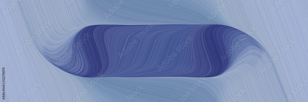 Poster surreal horizontal banner with dark gray, dark slate blue and slate gray colors. fluid curved flowin