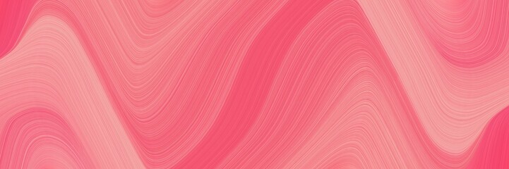 Fototapeta premium flowing header design with light coral, pastel magenta and pastel red colors. fluid curved lines with dynamic flowing waves and curves