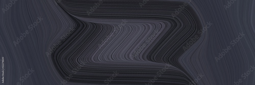 Poster modern designed horizontal header with dark slate gray, dim gray and black colors. fluid curved lines with dynamic flowing waves and curves