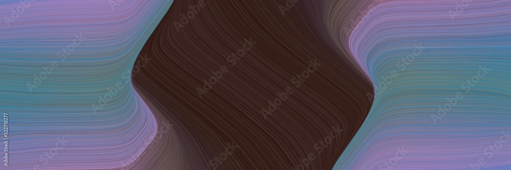 Poster decorative horizontal header with slate gray, very dark pink and dim gray colors. fluid curved lines with dynamic flowing waves and curves