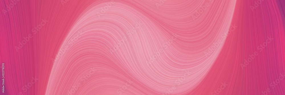 Aufkleber dynamic horizontal banner with pale violet red, mulberry and pastel magenta colors. fluid curved lin