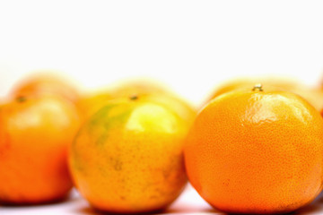 Fresh and healthy orange fruit isolated on white background