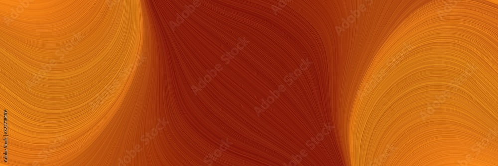 Poster flowing header design with saddle brown, maroon and coffee colors. fluid curved flowing waves and curves