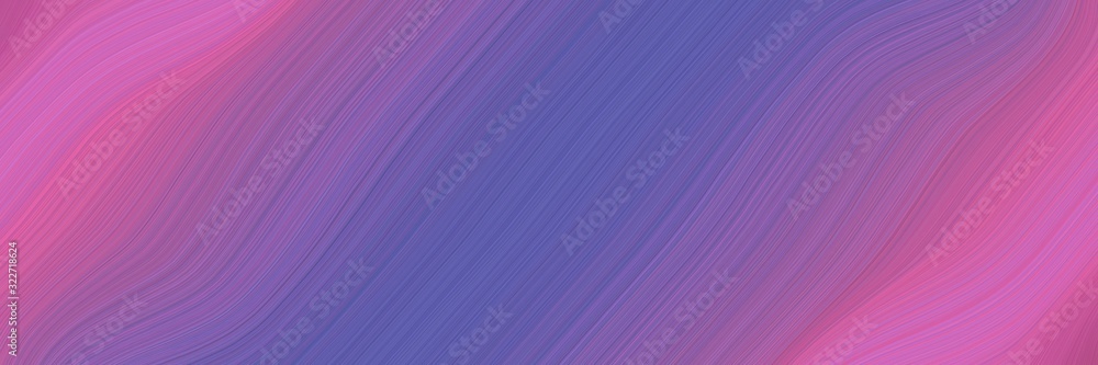 Poster surreal banner design with slate blue, pale violet red and mulberry colors. fluid curved flowing wav