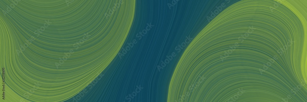 Poster moving header with dark olive green, dark slate gray and moderate green colors. fluid curved lines w