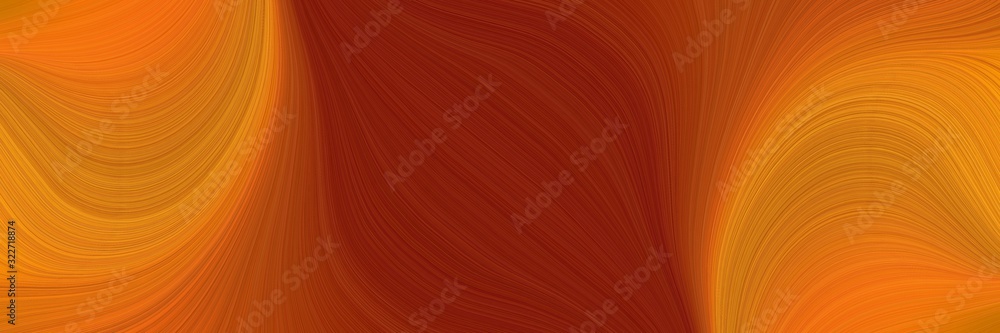 Aufkleber moving header design with saddle brown, dark red and dark orange colors. fluid curved flowing waves 