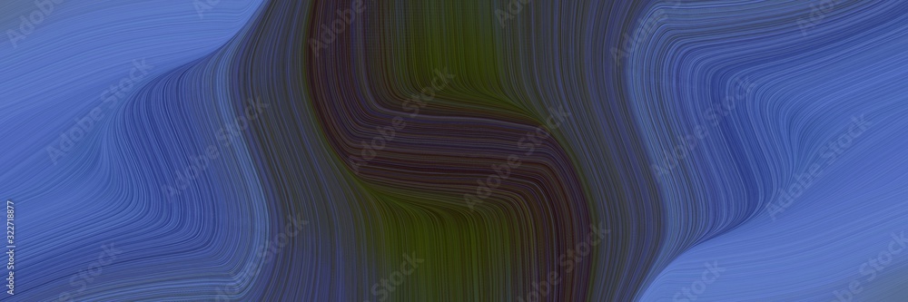 Aufkleber artistic designed horizontal header with steel blue, very dark green and dark slate gray colors. fluid curved lines with dynamic flowing waves and curves