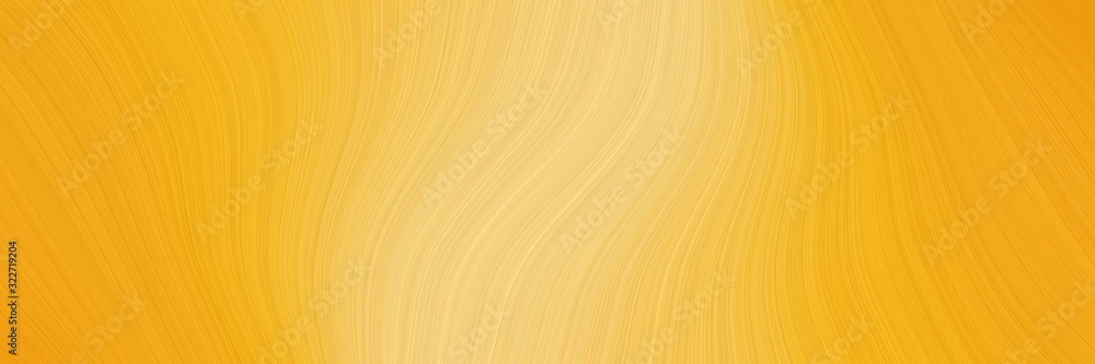 Poster dynamic designed horizontal banner with vivid orange, khaki and pastel orange colors. fluid curved f