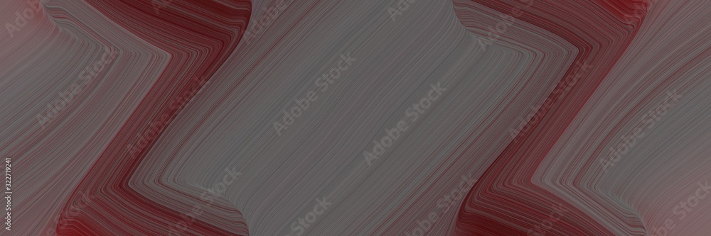 Aufkleber modern header with dim gray, dark red and old mauve colors. fluid curved flowing waves and curves