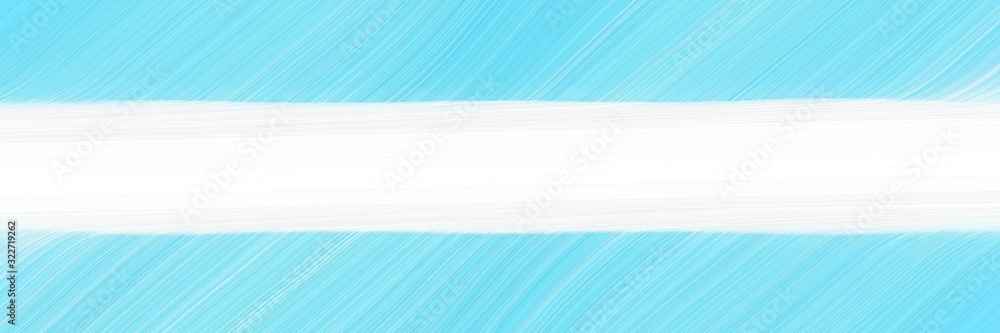Poster surreal designed horizontal banner with baby blue, white smoke and pale turquoise colors. fluid curv